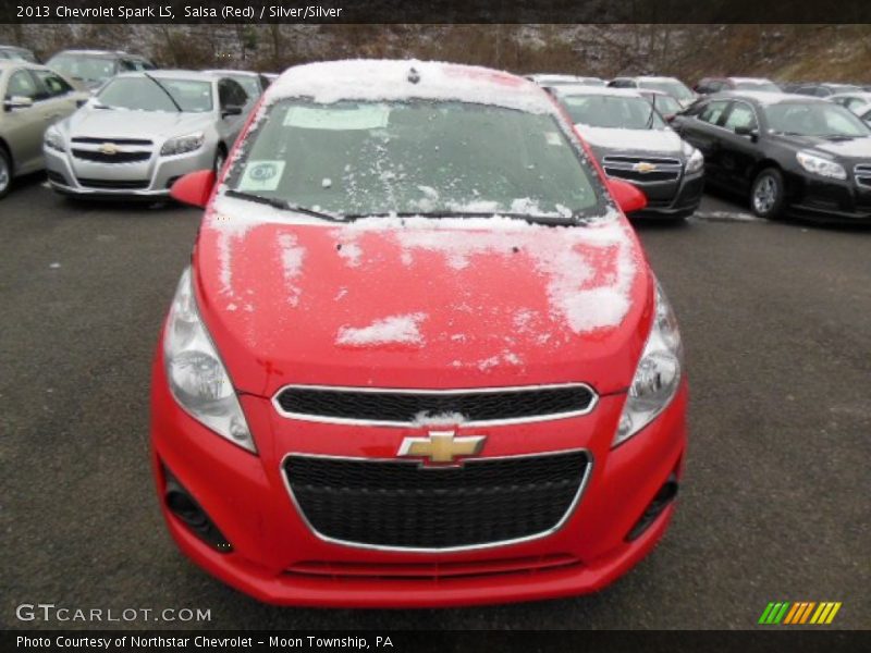 Salsa (Red) / Silver/Silver 2013 Chevrolet Spark LS