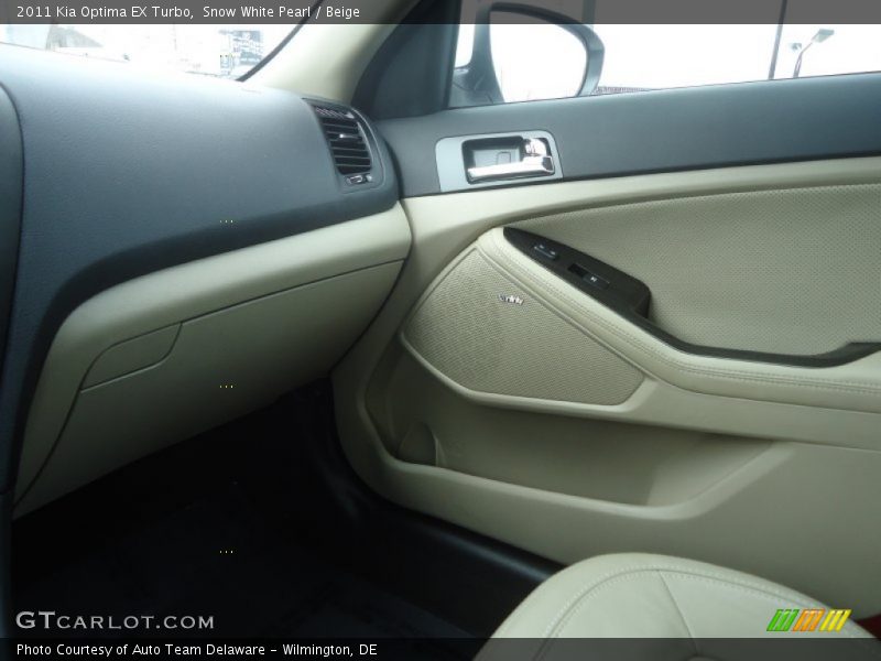 Snow White Pearl / Beige 2011 Kia Optima EX Turbo