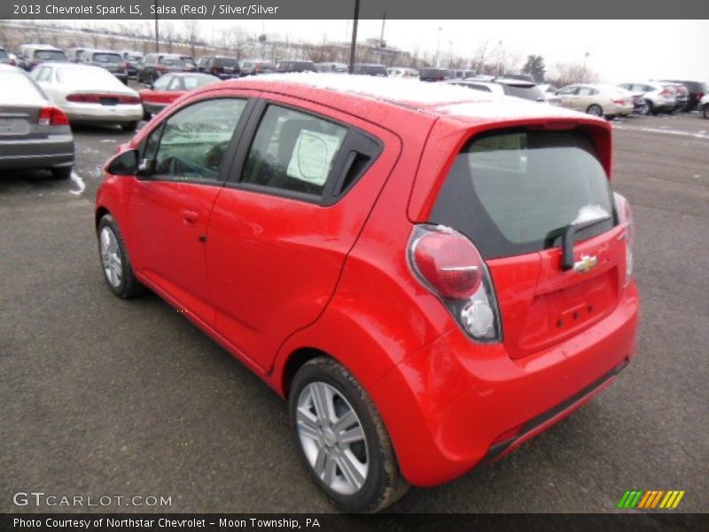 Salsa (Red) / Silver/Silver 2013 Chevrolet Spark LS
