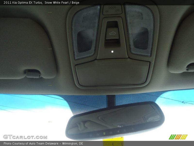Snow White Pearl / Beige 2011 Kia Optima EX Turbo