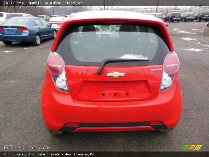 Salsa (Red) / Silver/Silver 2013 Chevrolet Spark LS