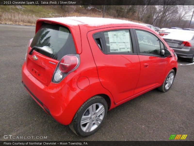 Salsa (Red) / Silver/Silver 2013 Chevrolet Spark LS