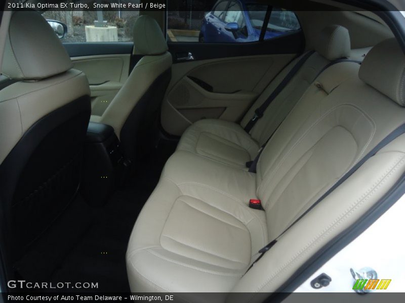 Snow White Pearl / Beige 2011 Kia Optima EX Turbo