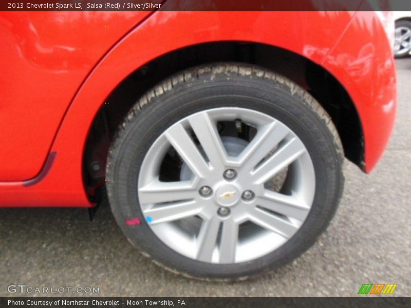 Salsa (Red) / Silver/Silver 2013 Chevrolet Spark LS