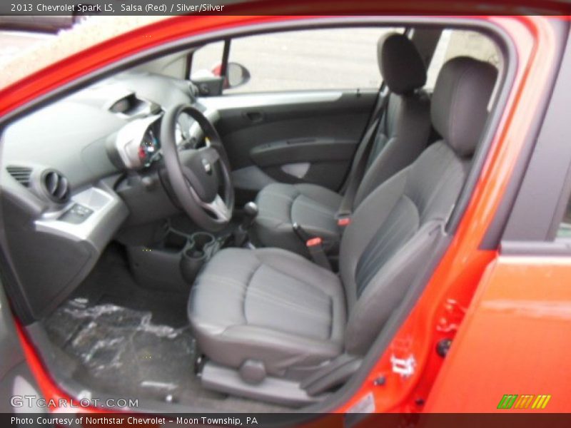 Salsa (Red) / Silver/Silver 2013 Chevrolet Spark LS