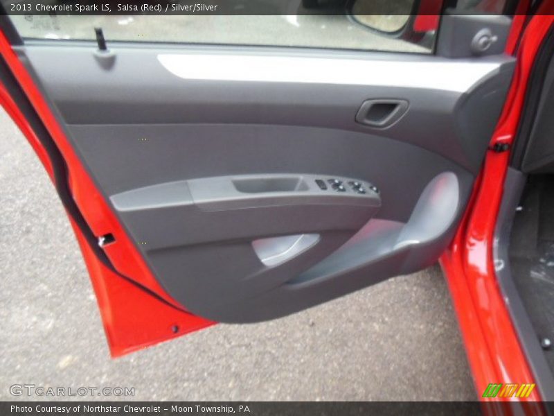Salsa (Red) / Silver/Silver 2013 Chevrolet Spark LS