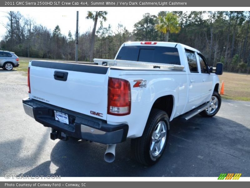 Summit White / Very Dark Cashmere/Light Cashmere 2011 GMC Sierra 2500HD SLT Crew Cab 4x4