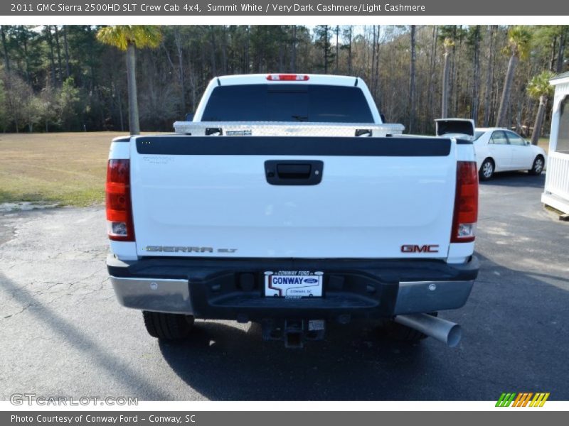 Summit White / Very Dark Cashmere/Light Cashmere 2011 GMC Sierra 2500HD SLT Crew Cab 4x4