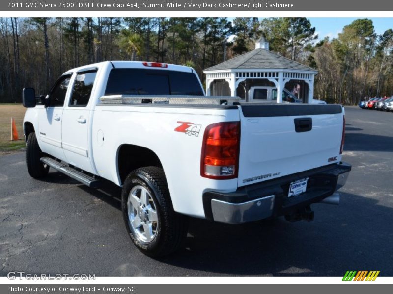 Summit White / Very Dark Cashmere/Light Cashmere 2011 GMC Sierra 2500HD SLT Crew Cab 4x4
