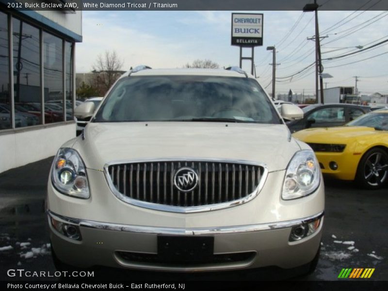 White Diamond Tricoat / Titanium 2012 Buick Enclave AWD