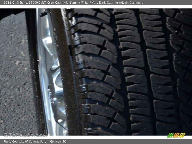 Summit White / Very Dark Cashmere/Light Cashmere 2011 GMC Sierra 2500HD SLT Crew Cab 4x4