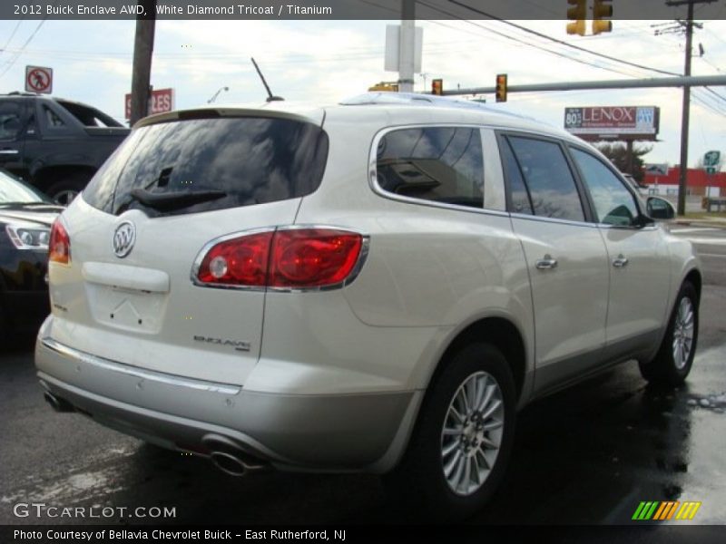White Diamond Tricoat / Titanium 2012 Buick Enclave AWD