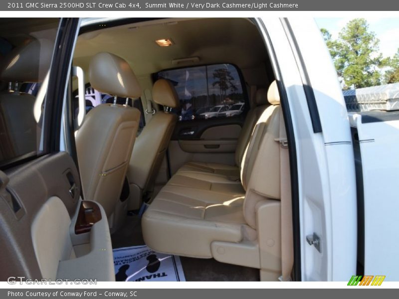 Summit White / Very Dark Cashmere/Light Cashmere 2011 GMC Sierra 2500HD SLT Crew Cab 4x4