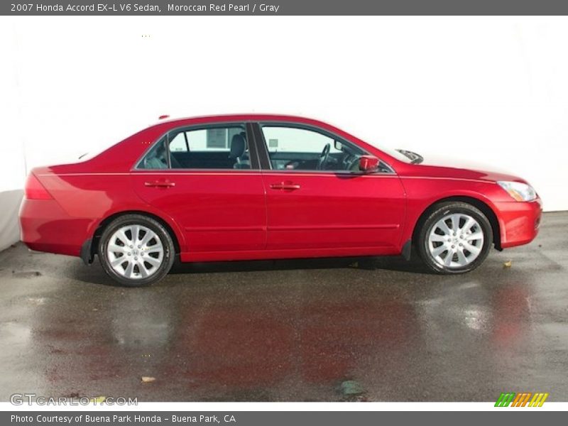 Moroccan Red Pearl / Gray 2007 Honda Accord EX-L V6 Sedan