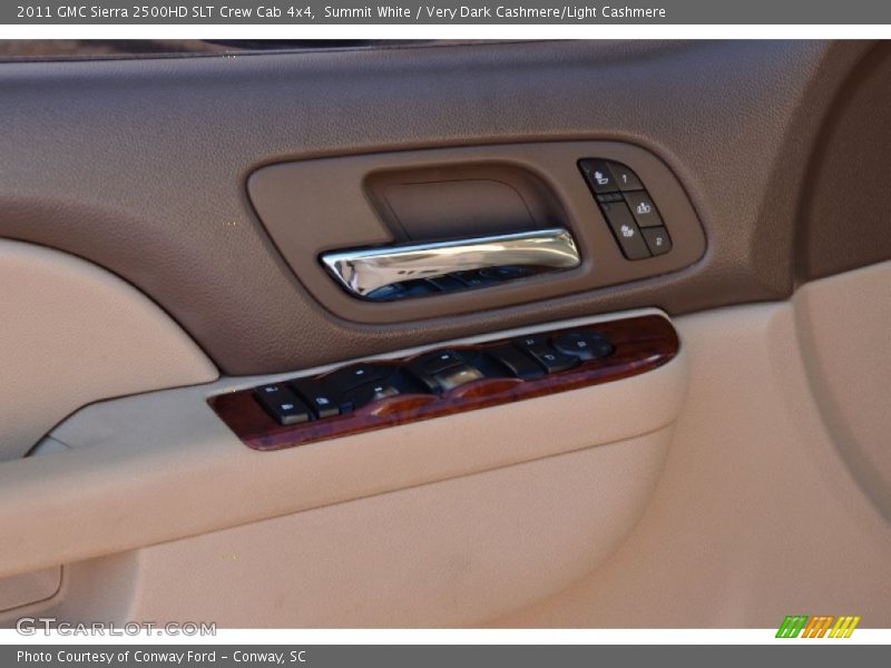 Summit White / Very Dark Cashmere/Light Cashmere 2011 GMC Sierra 2500HD SLT Crew Cab 4x4