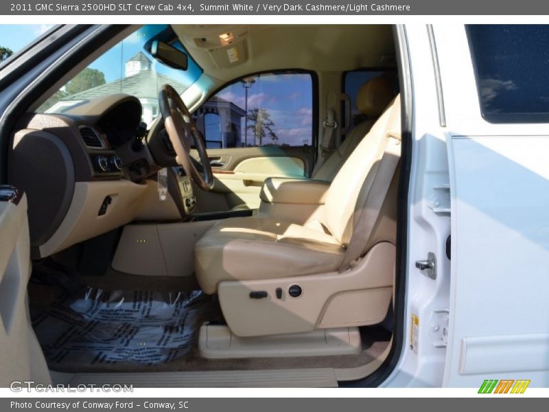 Summit White / Very Dark Cashmere/Light Cashmere 2011 GMC Sierra 2500HD SLT Crew Cab 4x4