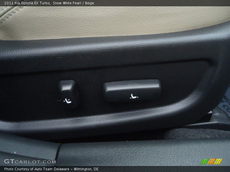 Snow White Pearl / Beige 2011 Kia Optima EX Turbo