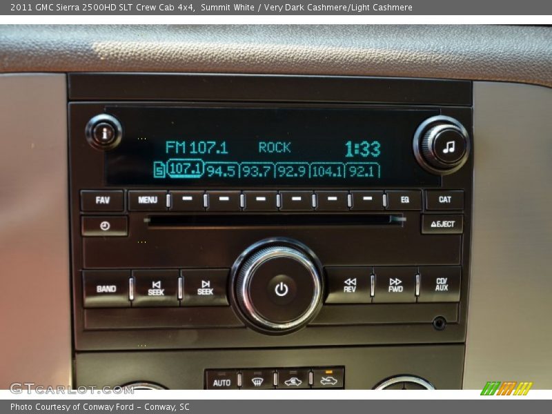 Summit White / Very Dark Cashmere/Light Cashmere 2011 GMC Sierra 2500HD SLT Crew Cab 4x4