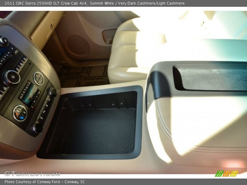 Summit White / Very Dark Cashmere/Light Cashmere 2011 GMC Sierra 2500HD SLT Crew Cab 4x4