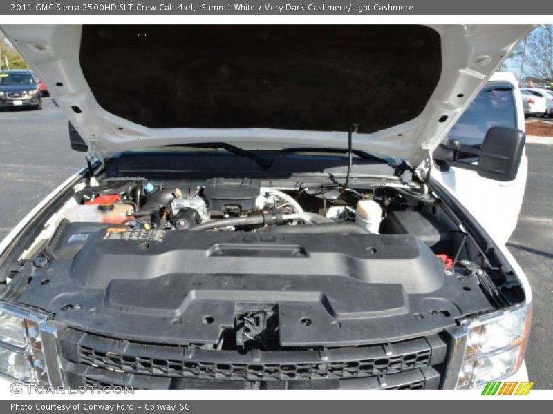 Summit White / Very Dark Cashmere/Light Cashmere 2011 GMC Sierra 2500HD SLT Crew Cab 4x4