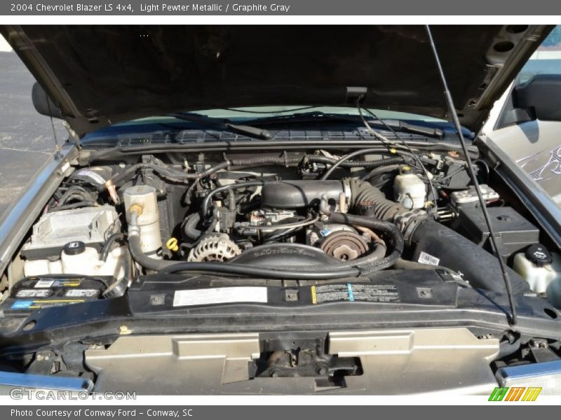 Light Pewter Metallic / Graphite Gray 2004 Chevrolet Blazer LS 4x4