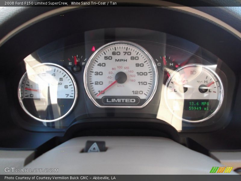 White Sand Tri-Coat / Tan 2008 Ford F150 Limited SuperCrew
