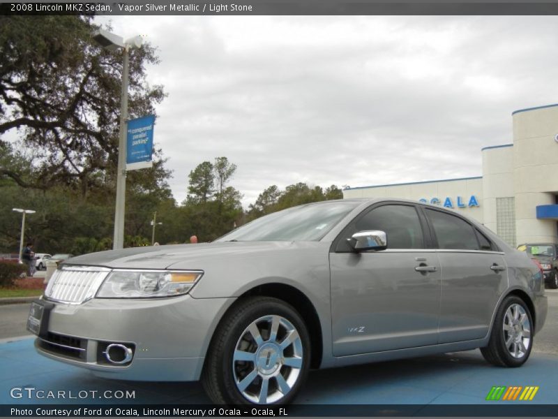 Vapor Silver Metallic / Light Stone 2008 Lincoln MKZ Sedan