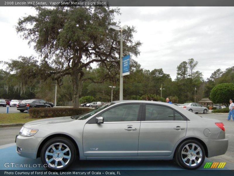 Vapor Silver Metallic / Light Stone 2008 Lincoln MKZ Sedan