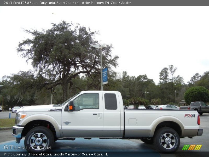  2013 F250 Super Duty Lariat SuperCab 4x4 White Platinum Tri-Coat