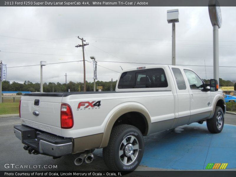 White Platinum Tri-Coat / Adobe 2013 Ford F250 Super Duty Lariat SuperCab 4x4