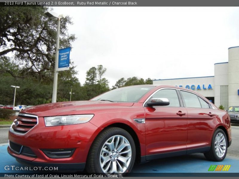 Ruby Red Metallic / Charcoal Black 2013 Ford Taurus Limited 2.0 EcoBoost
