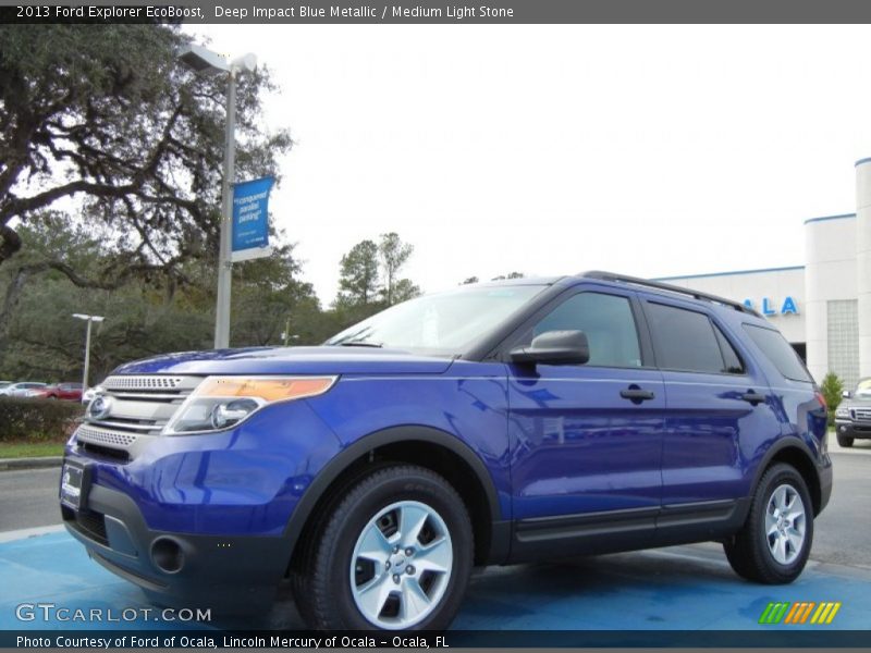 Deep Impact Blue Metallic / Medium Light Stone 2013 Ford Explorer EcoBoost