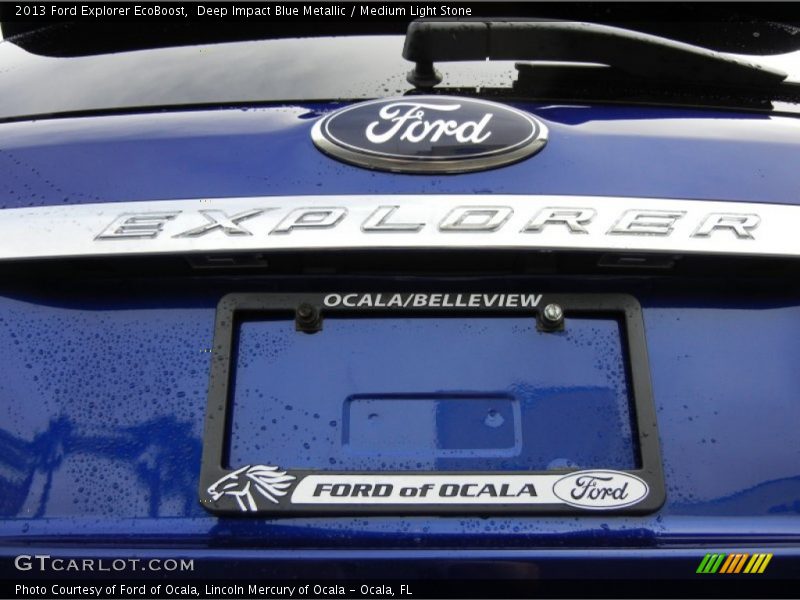 Deep Impact Blue Metallic / Medium Light Stone 2013 Ford Explorer EcoBoost
