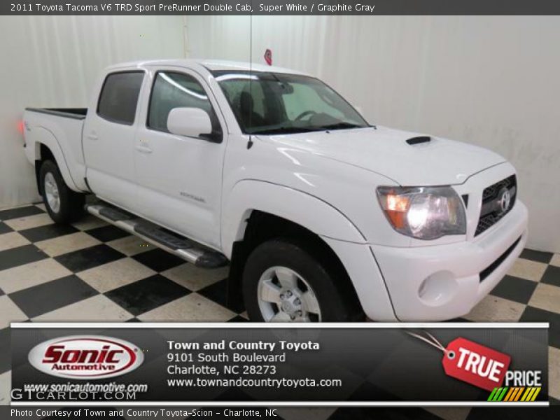 Super White / Graphite Gray 2011 Toyota Tacoma V6 TRD Sport PreRunner Double Cab