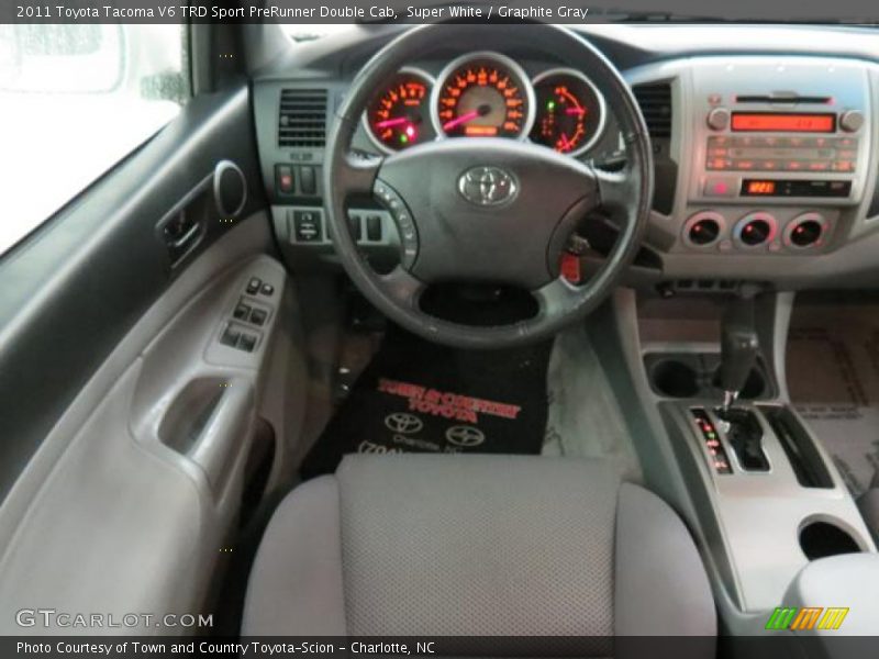 Super White / Graphite Gray 2011 Toyota Tacoma V6 TRD Sport PreRunner Double Cab