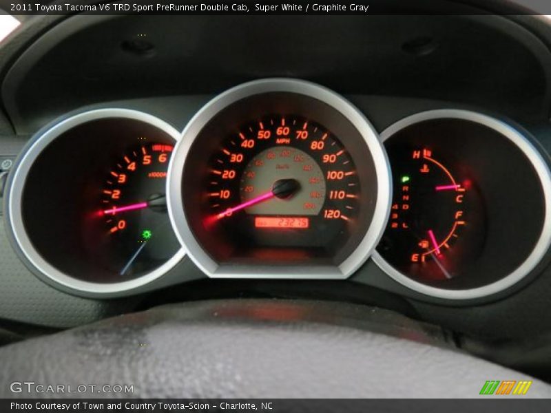 Super White / Graphite Gray 2011 Toyota Tacoma V6 TRD Sport PreRunner Double Cab
