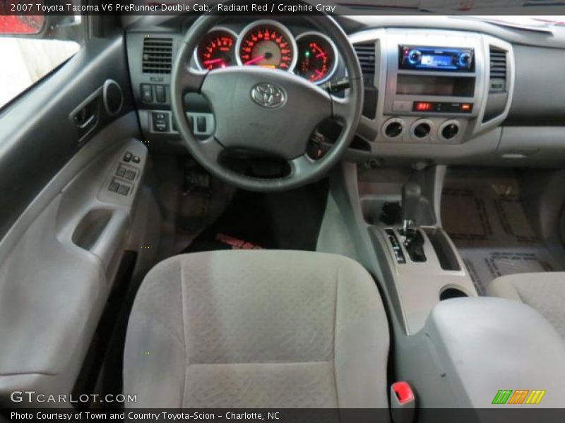 Radiant Red / Graphite Gray 2007 Toyota Tacoma V6 PreRunner Double Cab