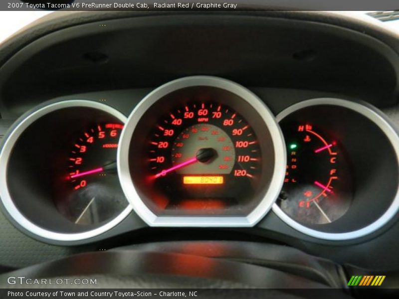 Radiant Red / Graphite Gray 2007 Toyota Tacoma V6 PreRunner Double Cab