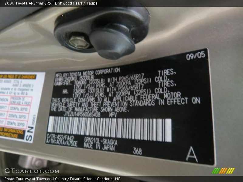 Driftwood Pearl / Taupe 2006 Toyota 4Runner SR5