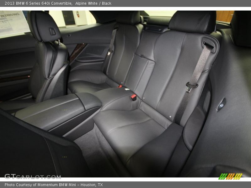 Rear Seat of 2013 6 Series 640i Convertible