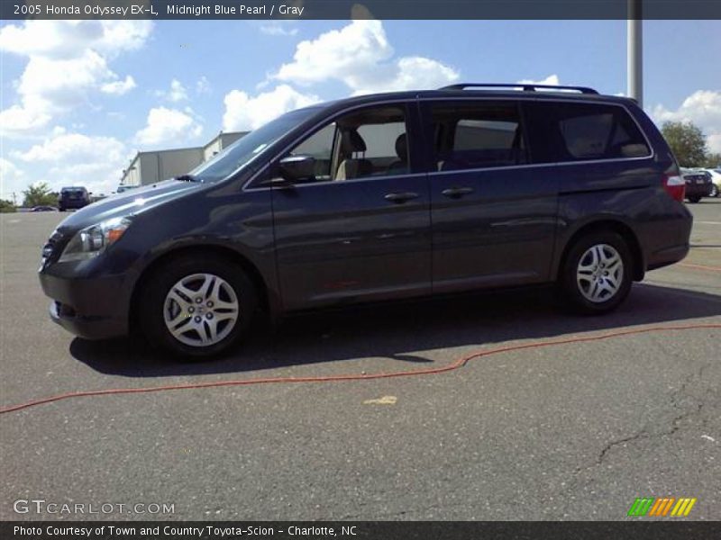 Midnight Blue Pearl / Gray 2005 Honda Odyssey EX-L