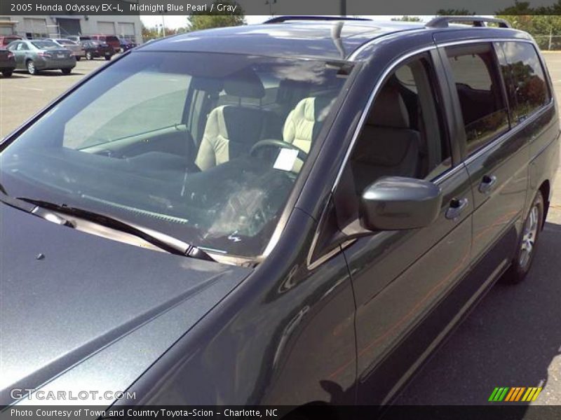 Midnight Blue Pearl / Gray 2005 Honda Odyssey EX-L