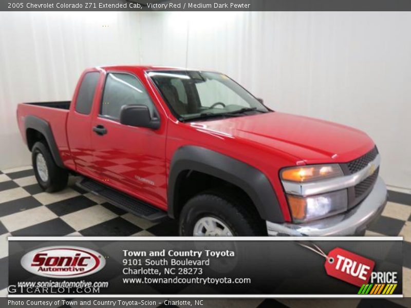 Victory Red / Medium Dark Pewter 2005 Chevrolet Colorado Z71 Extended Cab