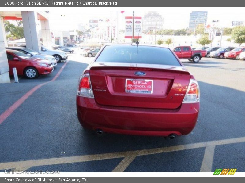 Redfire Metallic / Charcoal Black/Red 2008 Ford Fusion SE V6