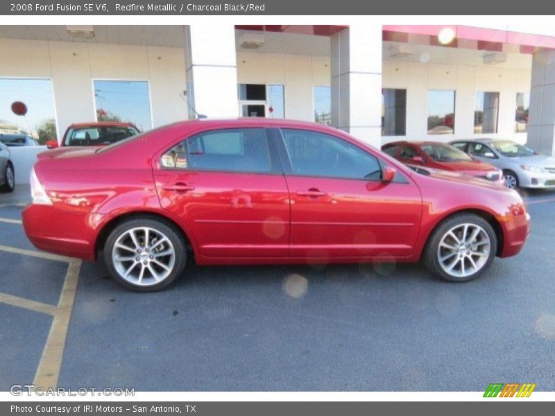 Redfire Metallic / Charcoal Black/Red 2008 Ford Fusion SE V6