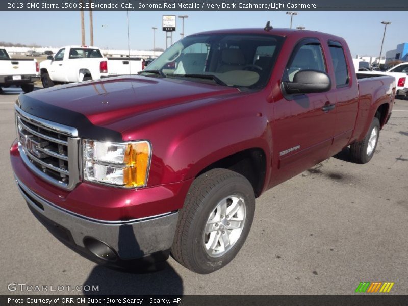 Sonoma Red Metallic / Very Dark Cashmere/Light Cashmere 2013 GMC Sierra 1500 SLE Extended Cab