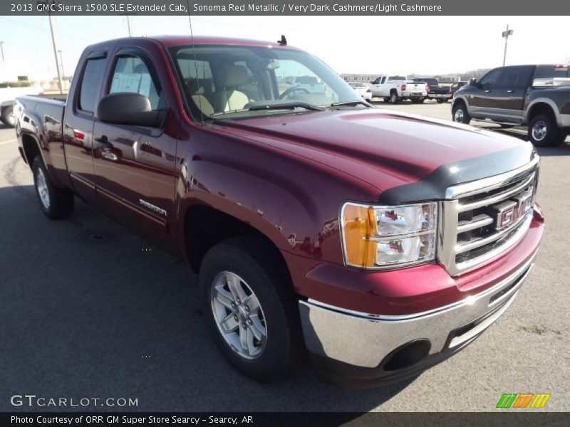 Sonoma Red Metallic / Very Dark Cashmere/Light Cashmere 2013 GMC Sierra 1500 SLE Extended Cab