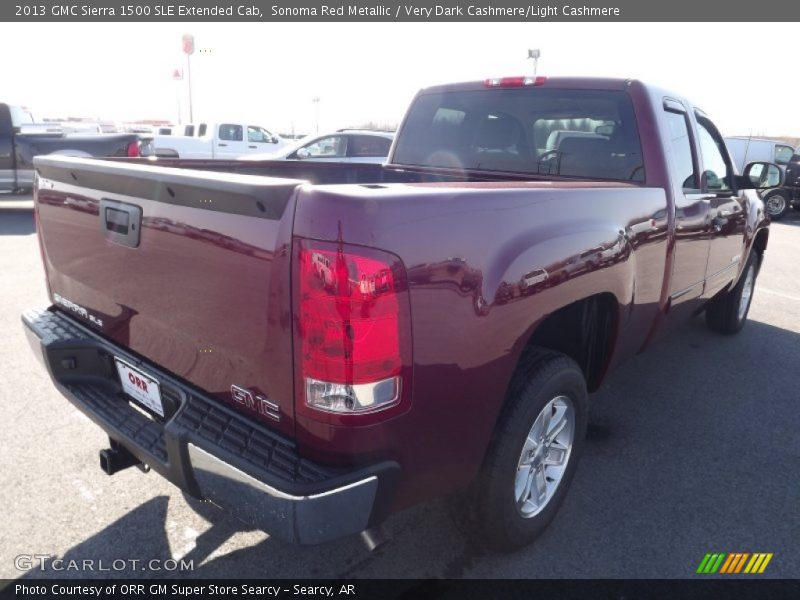 Sonoma Red Metallic / Very Dark Cashmere/Light Cashmere 2013 GMC Sierra 1500 SLE Extended Cab