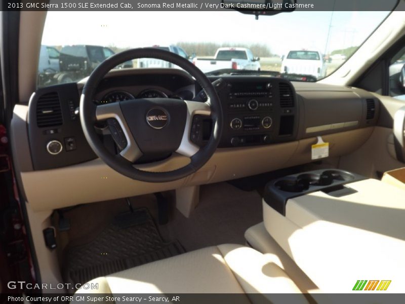 Sonoma Red Metallic / Very Dark Cashmere/Light Cashmere 2013 GMC Sierra 1500 SLE Extended Cab