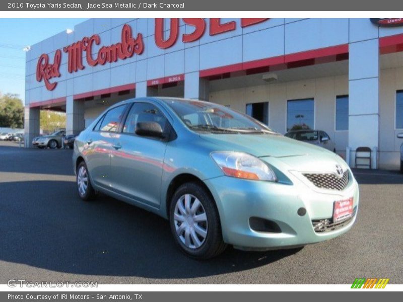 Jade Sea Metallic / Dark Charcoal 2010 Toyota Yaris Sedan